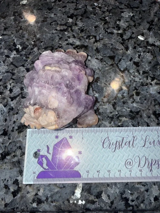 Dream Amethyst Crystal Money Toad 12 oz - Picture 11 of 11